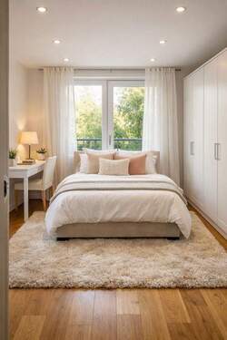 Zimmer 1 Beispieleinrichtung - 42.000 € Kalt-Miete p.a. kernsanierte, möblierte & vermietete 5er-WG in BogenhausenJohanneskirchen