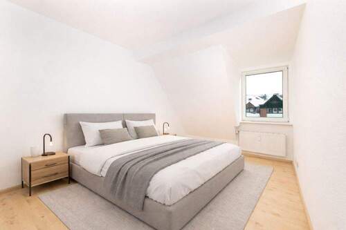 Schlafzimmer (Möblierungsbeispiel) - Etagenwohnung mit 88,50 m&sup2; in Hamburg zum Kaufen