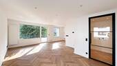 Wohnzimmer - Neubau im Altbau - exklusiv sanierte Wohnung im Herzen Unterbachs