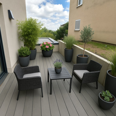 Terrasse möbliert - 