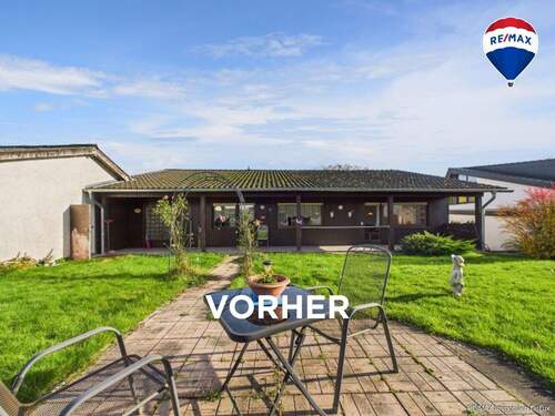 RE/MAX Immobilien DeLux Einfamilienhaus Merzig-Besseringen Garten vorher - 