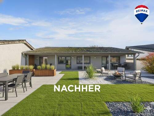 RE/MAX Immobilien DeLux Einfamilienhaus Merzig-Besseringen Garten nachher - 