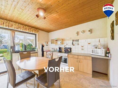 RE/MAX Immobilien DeLux Einfamilienhaus Merzig-Besseringen Küche vorher - Einfamilienhaus mit 120,00 m&sup2; in Merzig / Besseringen zum Kaufen