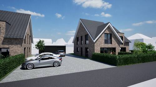 Ansicht Süd und West Haus 5 - Stadthaus in zentraler Lage von Meppen Schlüsselfertiger Neubau direkt vom Bauträger