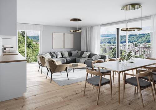 Innenvisualisierung_2.OG_W17 - EXTRAVAGANT ! ° W17 ° 2.5-ZWG ° 2.OG ° Süd-Ost SONVIDA - Dreispitz Laufenburg