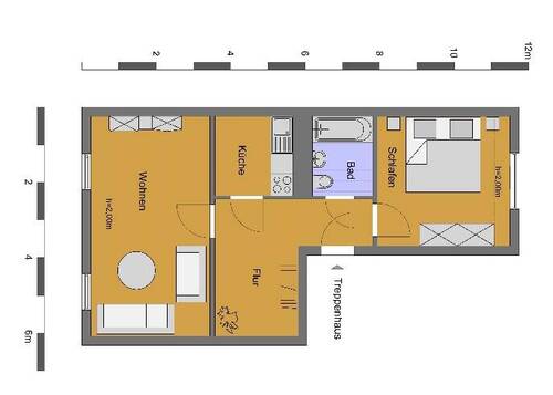 Bild 4 - Etagenwohnung mit 47,70 m² in Oschersleben zur Miete