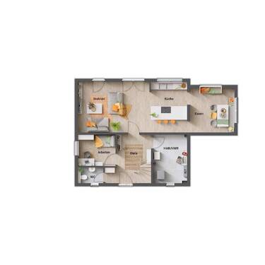 Einfamilienhaus Flair 110 mit Kubus (Anbau) - 