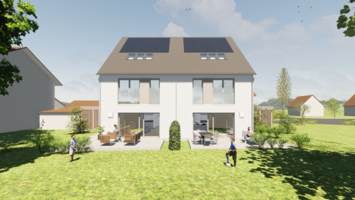 Südansicht - 6 Zimmer Doppelhaushälfte zum Kaufen in Baiersdorf