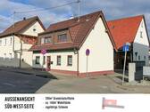 Hausansicht mit Hof & Scheune - 5 Zimmer Einfamilienhaus in Magstadt