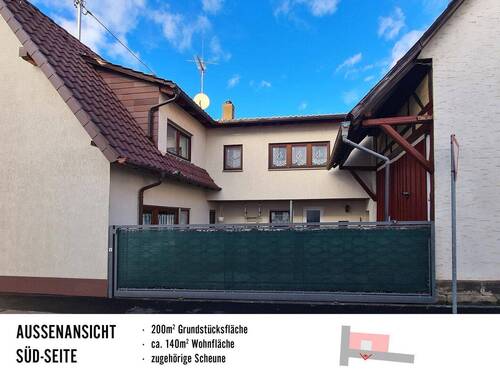 Hofblick mit geschlossenem Tor - 