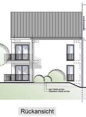 Rückansicht - 3 Zimmer Etagenwohnung zum Kaufen in Ensdorf