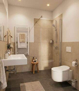 # Bad Visualisierung - 3 Zimmer Terrassenwohnung in Dresden