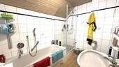 Tageslichtbad mit Badewanne und Dusche - 