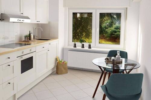 Küche, Raumstil optimiert - 1 Zimmer Etagenwohnung in Karlsruhe