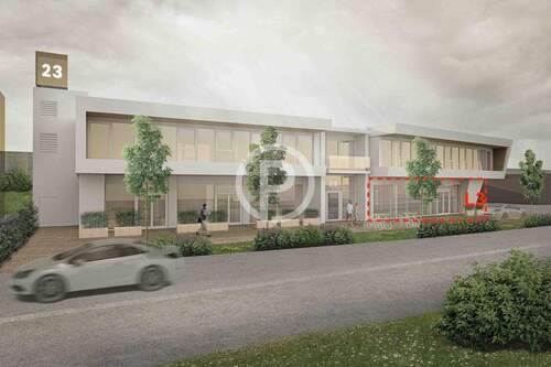 Visualisierung - Gewerbe Neubau Objekt in Weinstadt-Endersbach: Ladenfläche