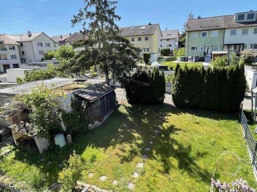 Gartenansicht - Reiheneckhaus für die kleine Familie mit Garten und Garage
