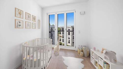 Kinderzimmer - Visualisierung - 4 Zimmer Etagenwohnung in München