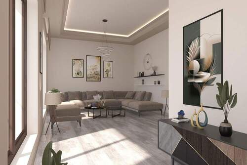 Wohnzimmer visualisiert - Ein Zuhause zum Ankommen - sanierte 3-Zimmer-Wohnung mit Balkon