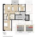 Grundriss WE 9 - WE 9: 3 Zimmer im 3. OG - links