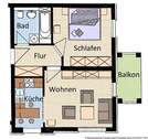 Grundriss - 2 Zimmer mit Balkon Niedersedlitz - 