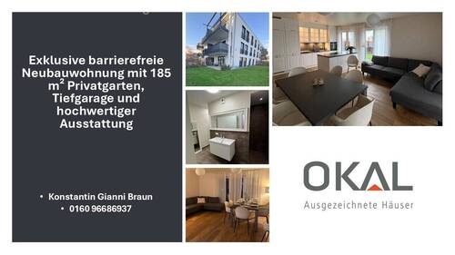 Titelbild - Exklusive barrierefreie Neubauwohnung mit 185 m² Privatgarten, Tiefgarage und hochwertiger Ausstattung