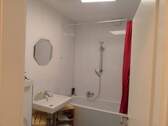 modernes Bad mit Badewanne und Dusche - 