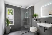 Badezimmer - Etagenwohnung mit 79,30 m&sup2; in München zum Kaufen