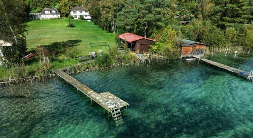 Bild 1 - Selten. Echt. Am Wasser. - Seegrundstück mit Bootshaus & Steg am Wörthsee