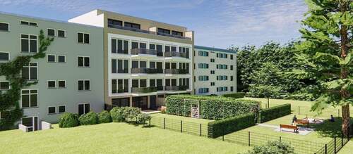 Gartenansicht - 2 Zimmer Etagenwohnung zum Kaufen in Berlin