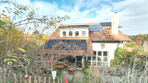 Hausansicht Terrassenseite - 7 Zimmer Einfamilienhaus zum Kaufen in Burgbernheim