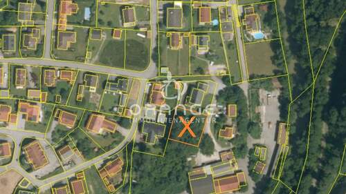 Luftansicht mit Parzellenkarte - Grundstück zum Kaufen in Vilshofen