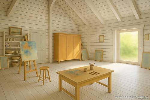 Atelier - Designvorschlag - Ein Haus mit Atelier & Raum zur Gestaltung und Selbstverwirklichung - für Menschen, die Ruhe wählen