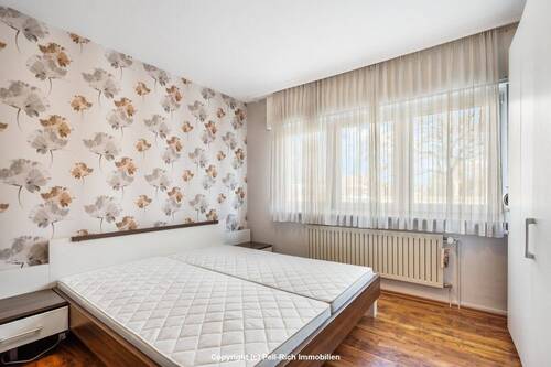 Schlafzimmer - Etagenwohnung mit 53,50 m² in Karlsruhe zur Miete