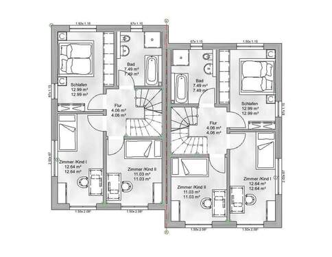 Doppelhaushälfte Nr. 8(links) - Doppelhaushälfte mit 128,00 m² in Siefesheim zum Kaufen