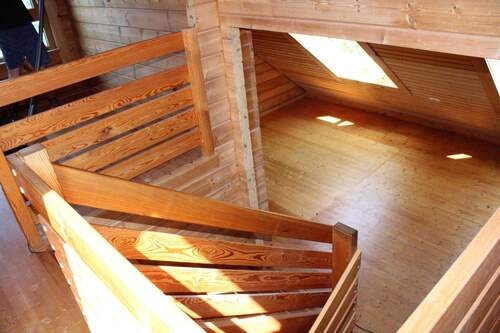 Blick von Dachboden auf Spiele - 