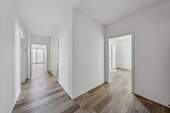 Flur mit Blick auf Wohn- und Kinderzimmer - 