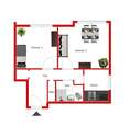 Grundriss - 2 Zimmer Etagenwohnung zum Kaufen in Offenbach am Main