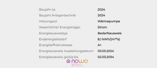 Energieausweisdaten - 4 Zimmer Doppelhaushälfte in Weyhausen