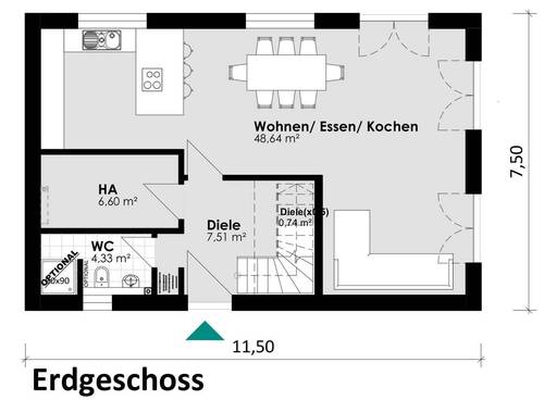 Erdgeschoss - 5 Zimmer Einfamilienhaus zum Kaufen in Hamburg Sasel