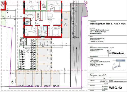 Wohnung 2, Stellplätze, Fahrrad, Müll - 