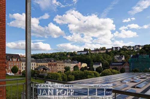 Blick vom Balkon - 2 Zimmer Etagenwohnung zur Miete in Greiz
