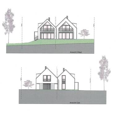 Ansicht Ost-West - Hochwertig gebautes Einfamilienhaus in Weiler zu verkaufen Ruhige Lage mit unverbaubarer Sicht ins Grüne Fertigstellung Herbst 2026