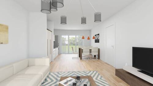 Wohn- Esszimmer (rechts) - Doppelhaushälfte mit 82,40 m² in Osterholz-Scharmbeck / Lange Heide zum Kaufen