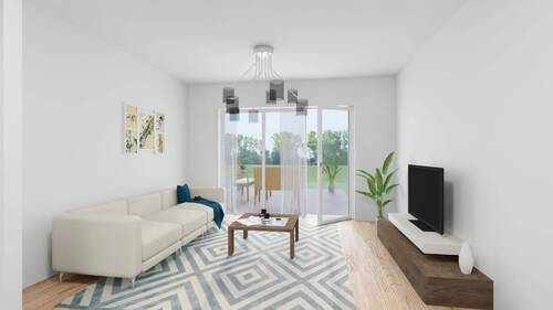 Wohnzimmer (links) - Doppelhaushälfte mit 82,40 m² in Osterholz-Scharmbeck / Lange Heide zum Kaufen