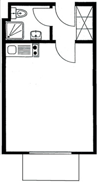 1-Zimmer, 25,82 qm mit Blk - 