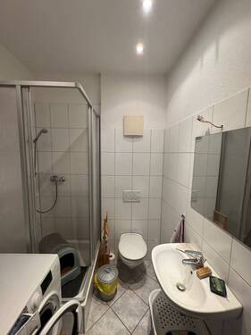 Gäste-WC mit Dusche und Waschmaschinenanschluss - 