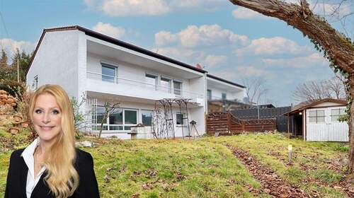 Immo Titel 1832 (6960x3904) - Sanierungsbedürftige Doppelhaushälfte mit Balkon, Garten und Garage in Eningen unter Achalm