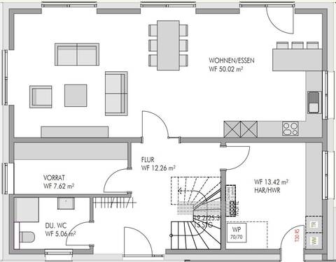 EG.jpg - 4 Zimmer Einfamilienhaus in Bielefeld