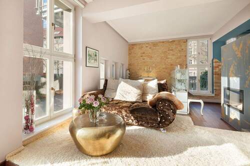 Wohnzimmer - Etagenwohnung mit 107,00 m² in Berlin zum Kaufen