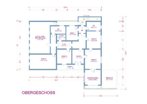 Plan vom Obergeschoss - Büro in Garbsen
